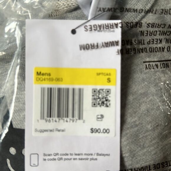 Nike Men's Sportswear French Terry Crew Sweatshirt Size S in Grey NWT‎ - Picture 6 of 7